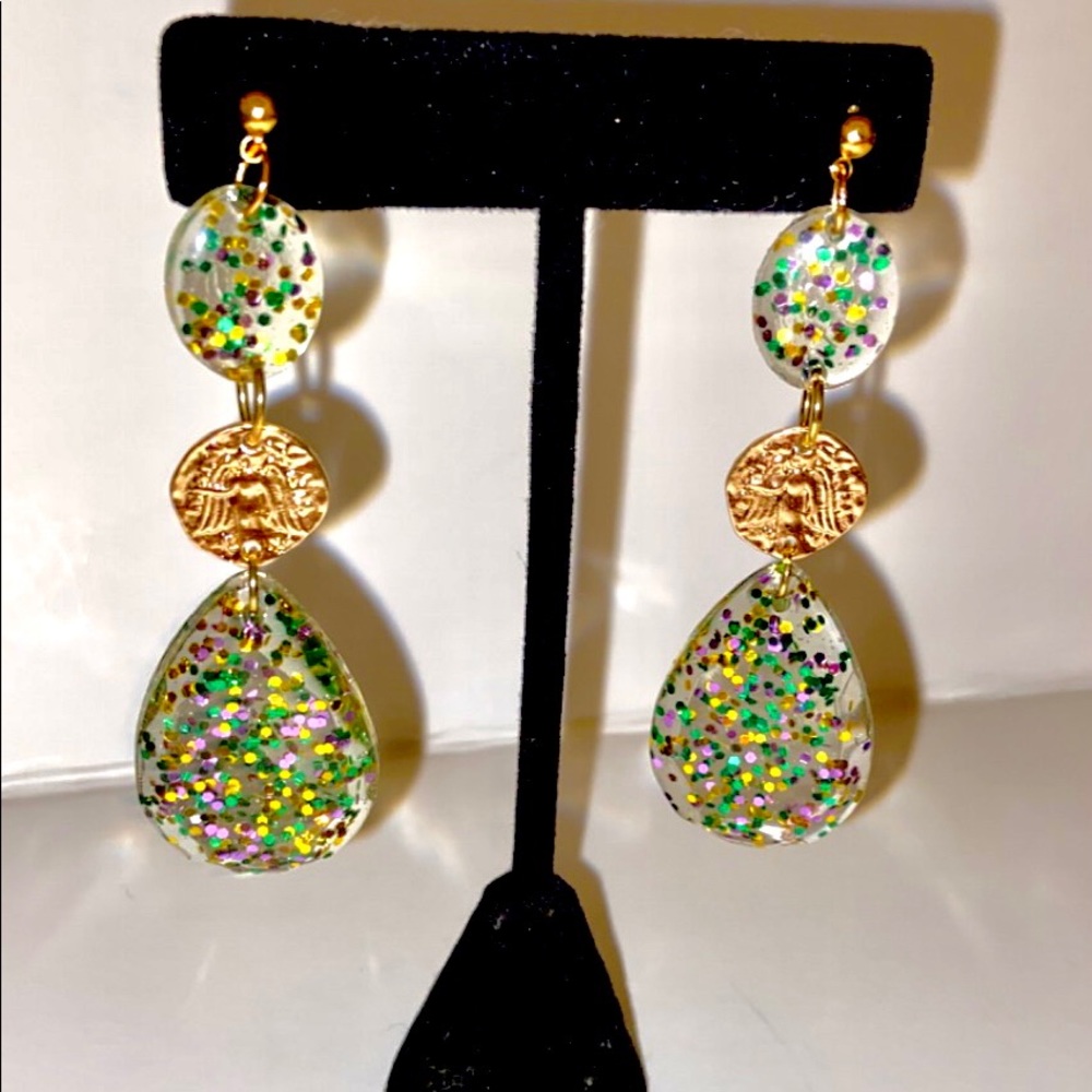 Mardi Gras Earrings